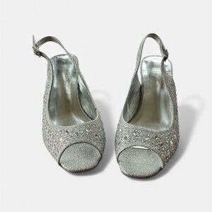 Bella Hanna silver sling back bling 8 shoes